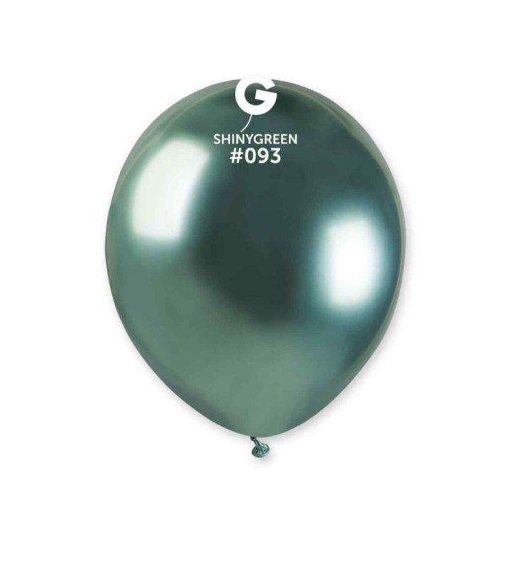 5" Gemar Shiny Green 093 Latex Balloons 50ct