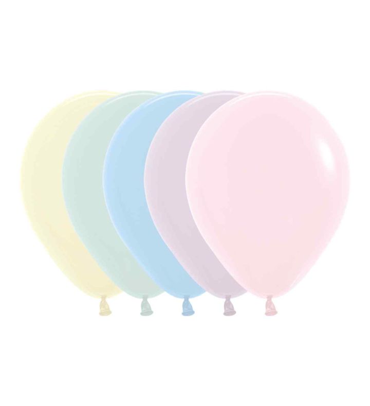 5" Sempertex Pastel Matte 600 Assorted Latex Balloons 50ct