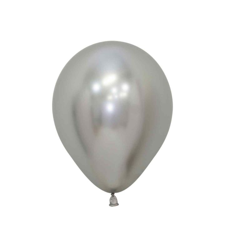5" Sempertex Reflex Silver 981 Latex Balloons 50ct