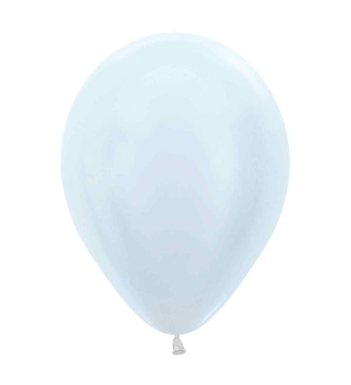 12" Sempertex Satin White 405 Latex Balloons 50ct