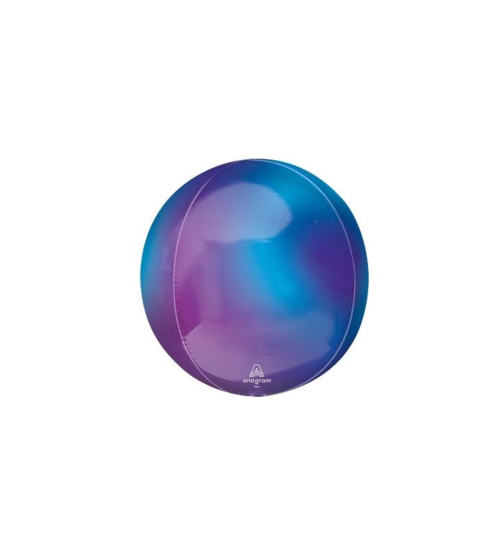 15" Anagram Orbz Purple Ombre Foil Balloon