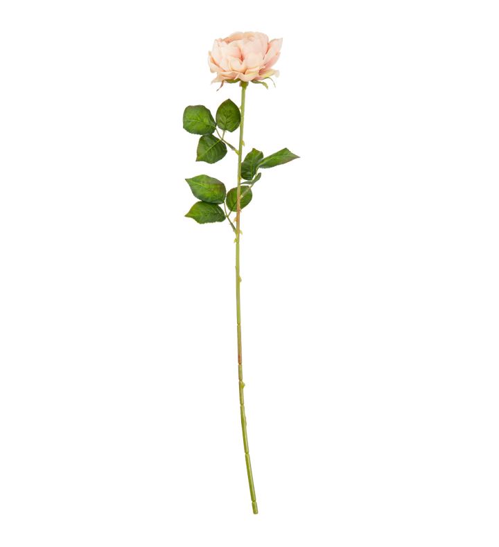 65cm Single Rose Dusky Pink Single Stem Flower