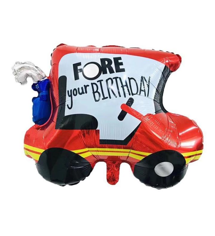 58cm x 72cm Golf Cart Red Foil Balloon