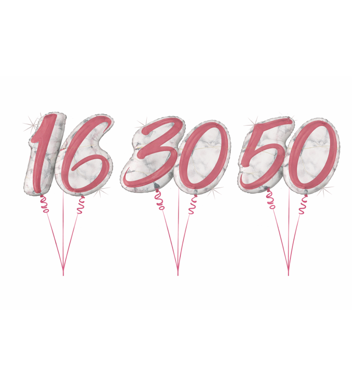 Grabo Marble Mate Rose Gold Foil Balloon Age Options Available