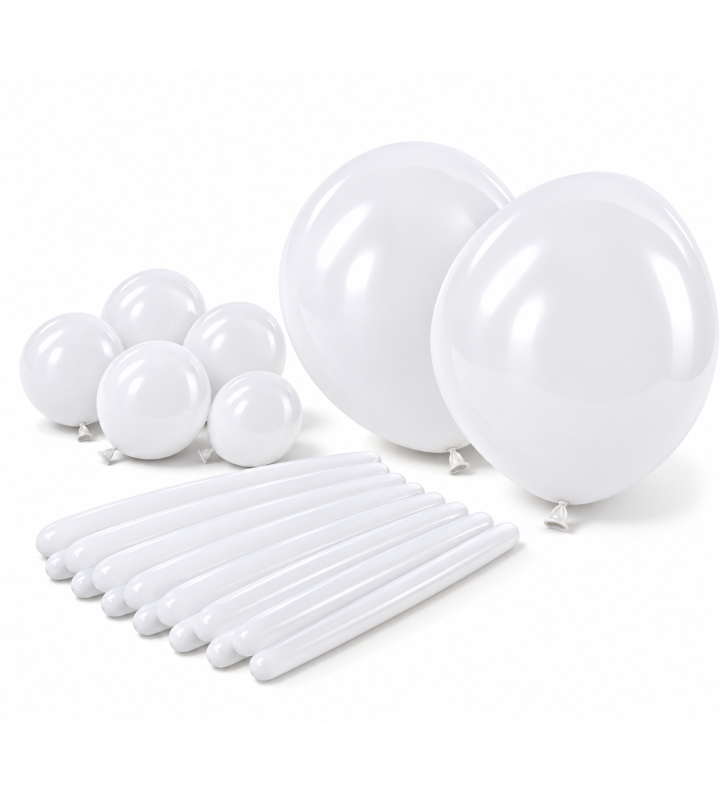 Sempertex Satin Pearl White 406 All Sizes Latex Balloons