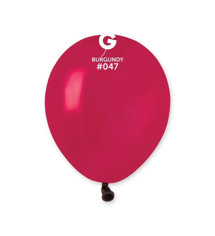 5" Gemar Burgundy 047 Latex Balloons 50ct