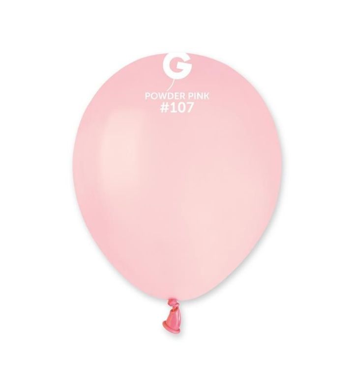 5" Gemar Powder Pink 107 Latex Balloons 50ct
