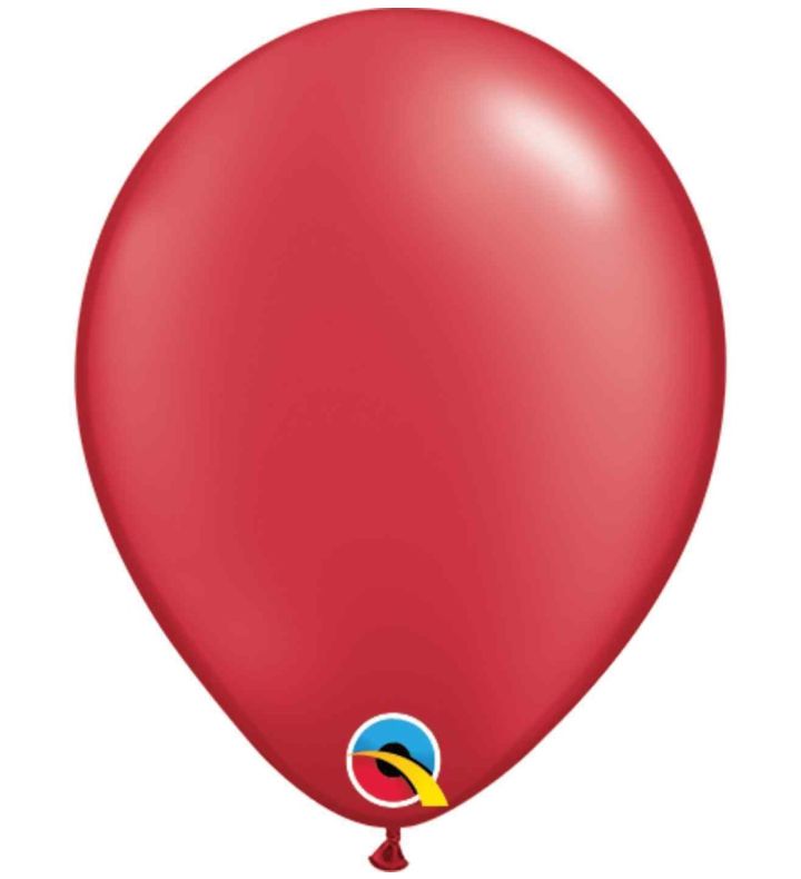 5" Pearl Ruby Red Latex Balloons 100ct