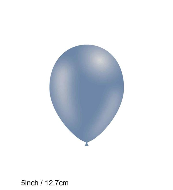 5" Decotex Fashion Solid Vintage Blue 112 Latex Balloons100ct