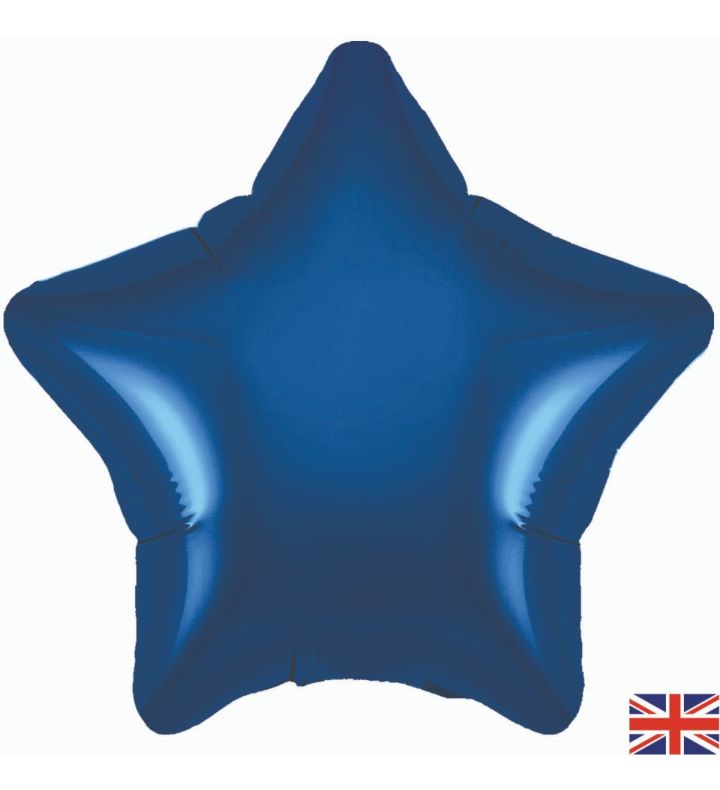 19" Navy Blue Star Oaktree Unpackaged Foil Balloon