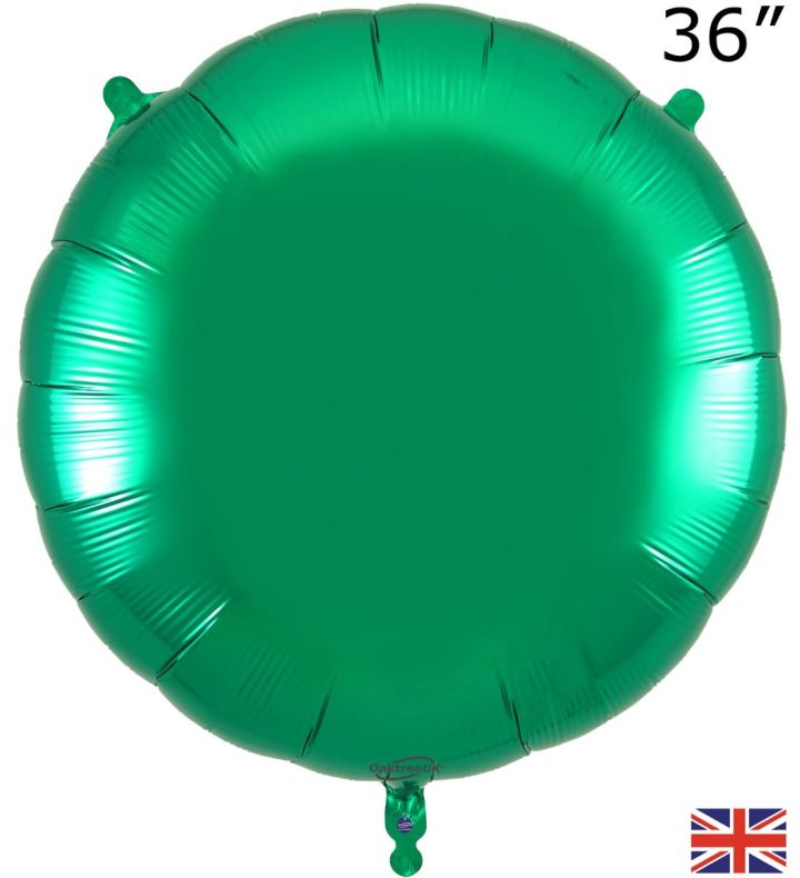 36" Oaktree Round Green Foil Balloon