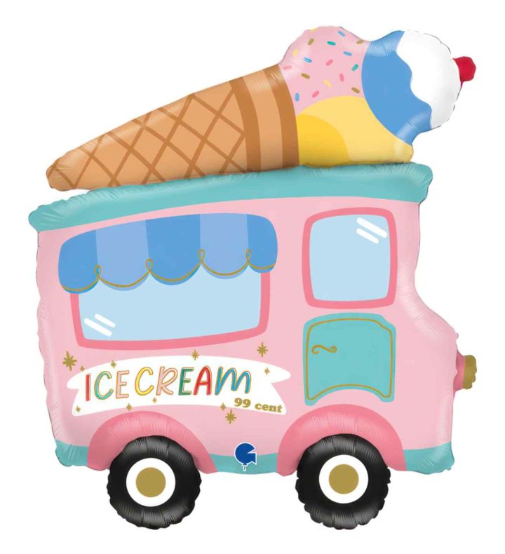 29" Grabo 60's Ice Cream truck Foil Balloon