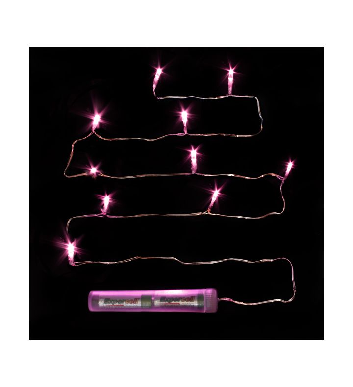 Décor Lites Submersible 10 Light Set Pink