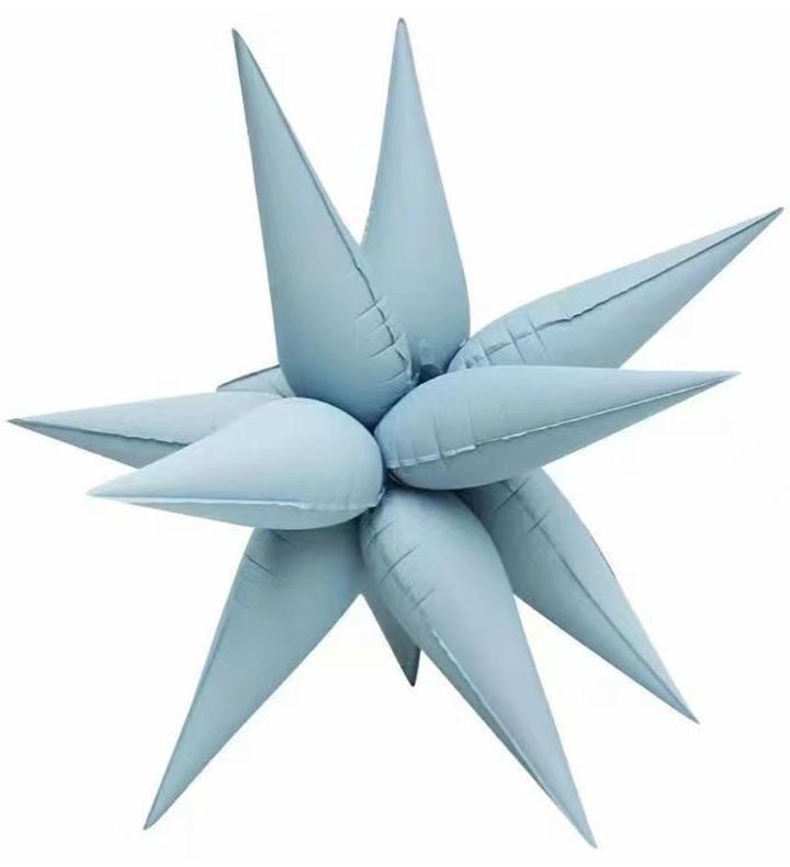 63.5cm Pastel Blue Starburst Bamboo Party Foil Balloon