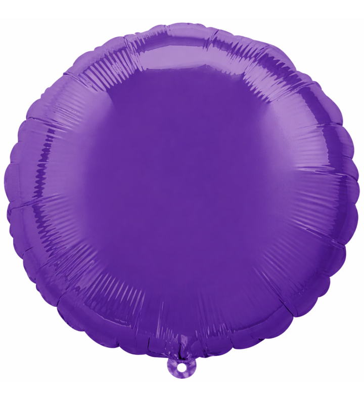 18" North Star Round Purple Foil Balloon