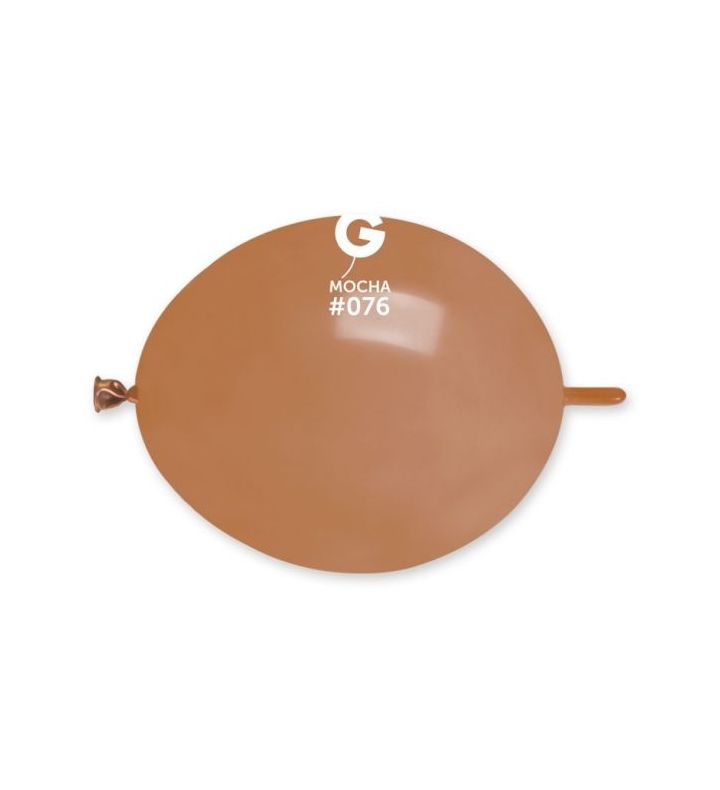 6" Gemar Mocha 076 Link Latex Balloons 100ct