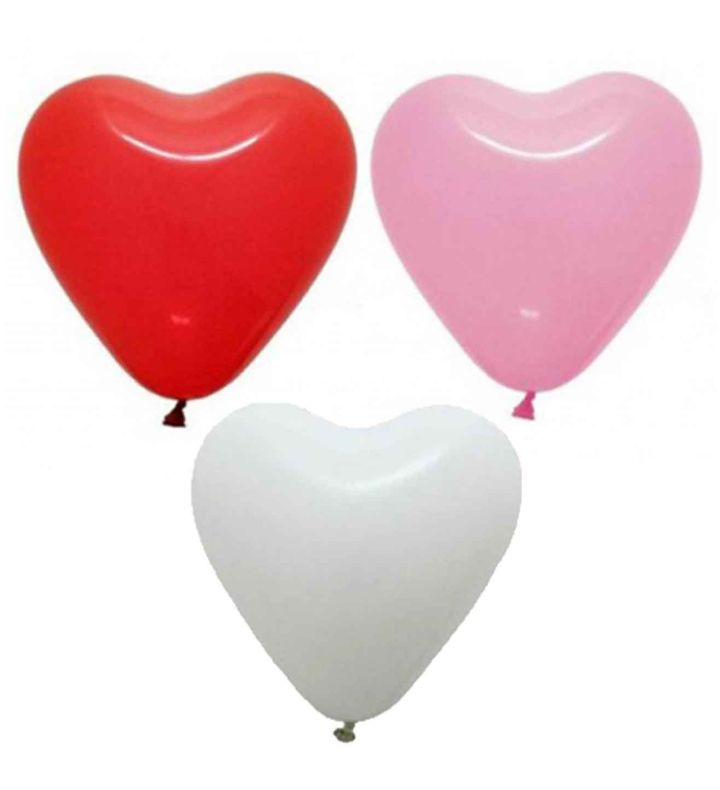 6" Sempertex Hearts Love Assortment Latex Balloons 50ct