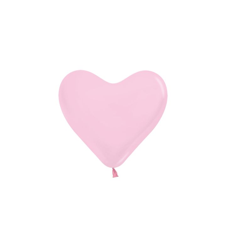 6" Sempertex Hearts Pink 009 Latex Balloons 50ct
