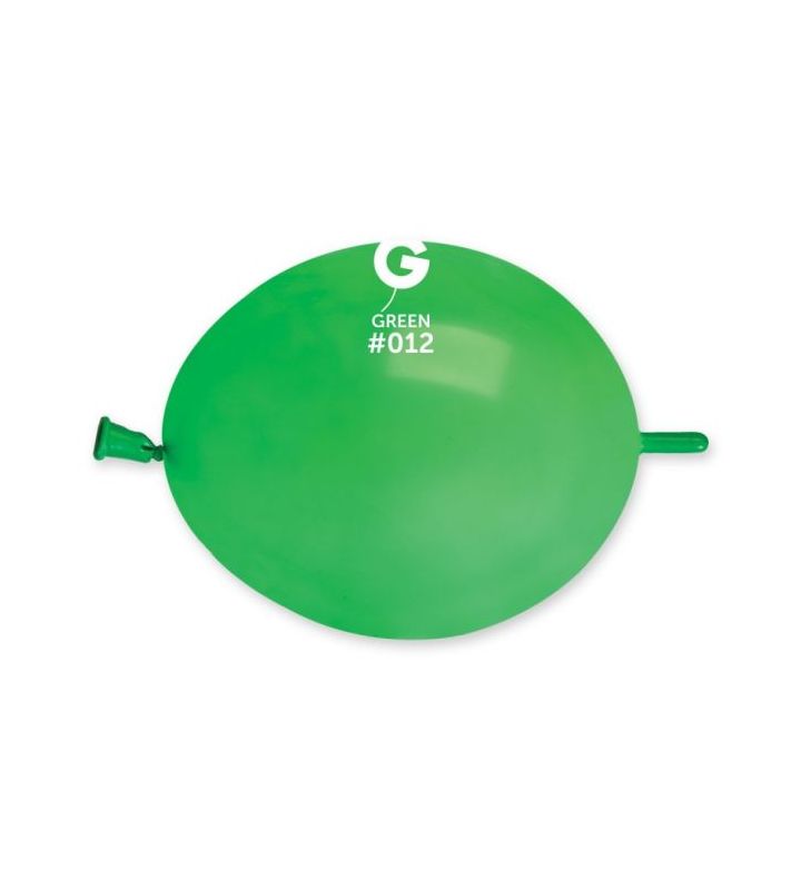 6" Gemar Green 012 Link Latex Balloons 50ct