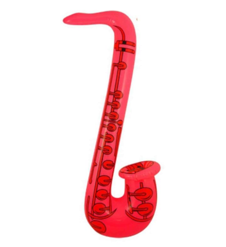 75cm Inflatable Saxophone Neon Pink