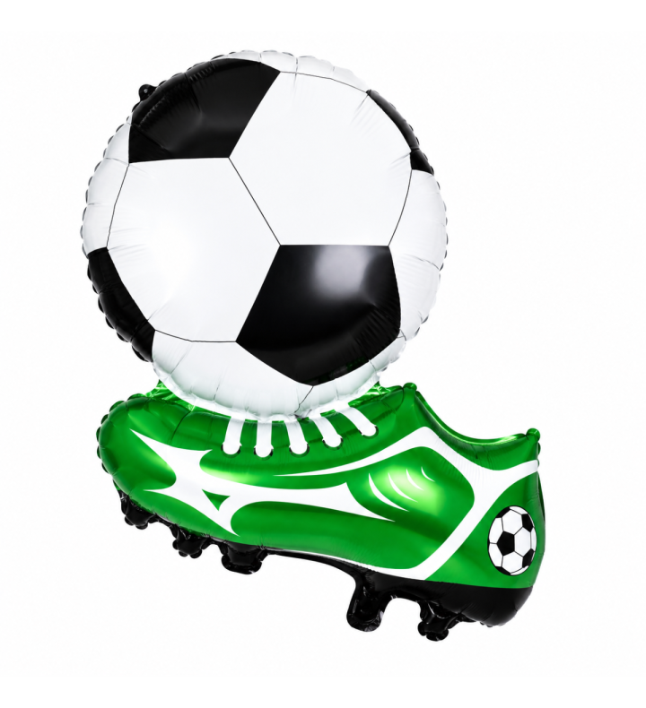 Green Football Boot With Football Foil Balloon