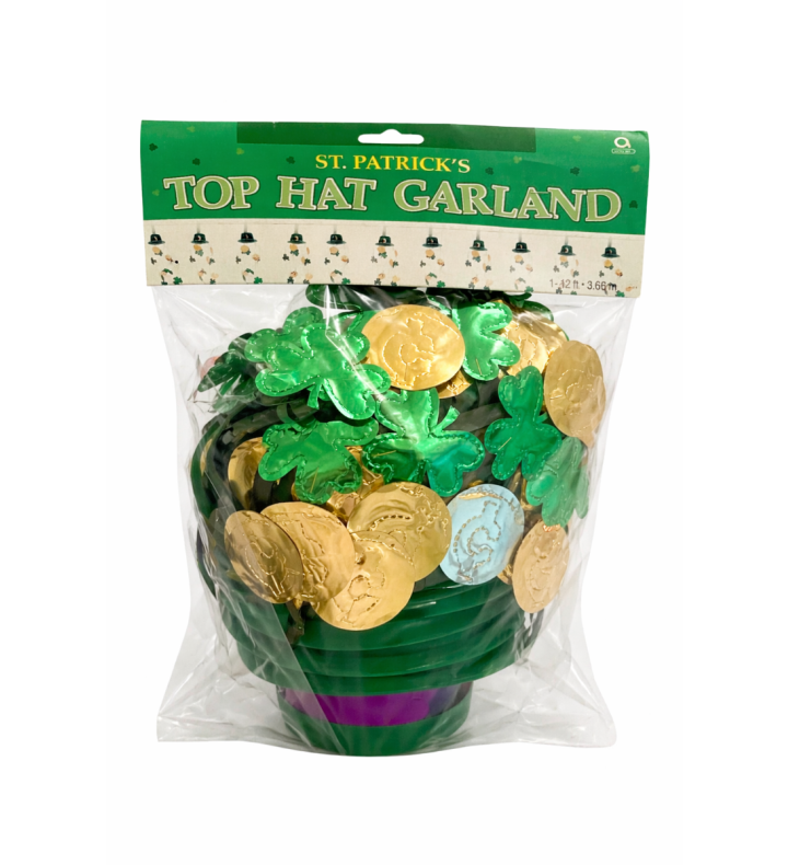 St Patricks Day Top Hat Garland 12ft
