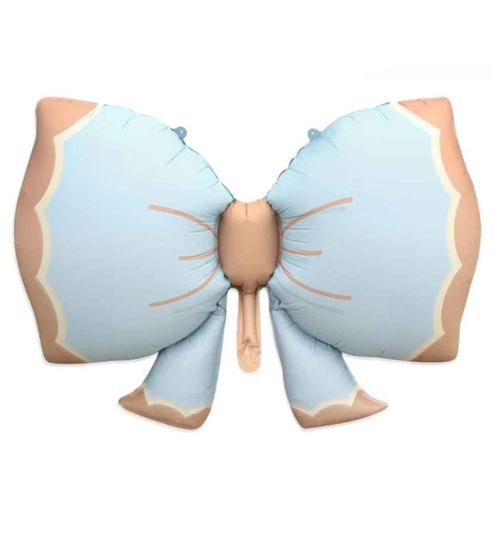 80x60cm Bamboo Party Bow Pastel Blue