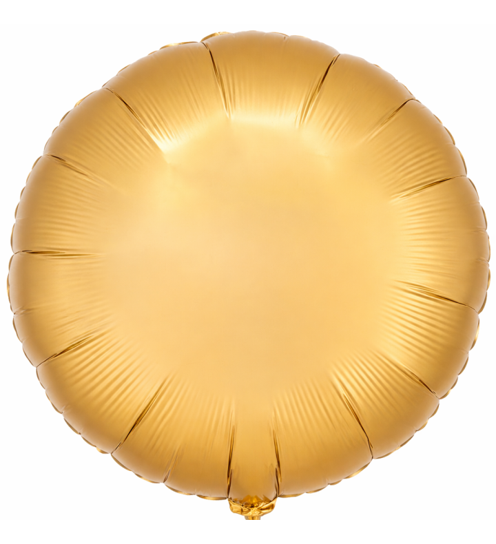 17" Anagram White Gold Round Foil Balloon Unpackaged