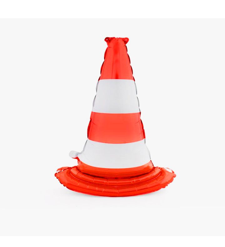 88cm x 65cm Barricade Traffic Cone Foil Balloon