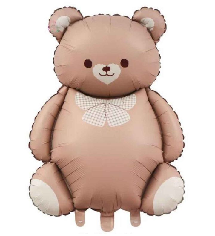 89x65cm Bamboo Party Matte Bear With Bow