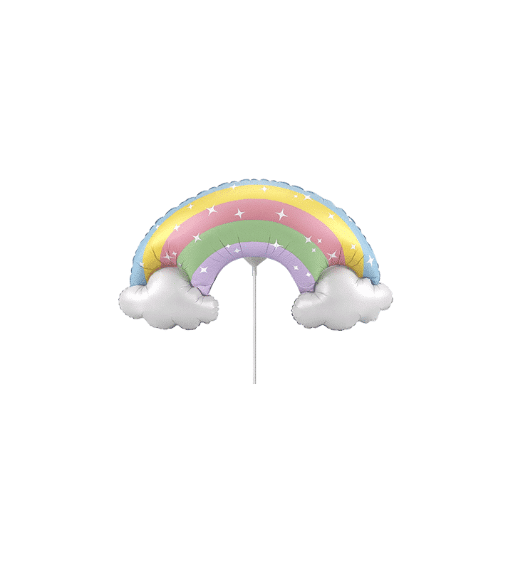Mini Flexmetal Pastel Rainbow Foil Balloon