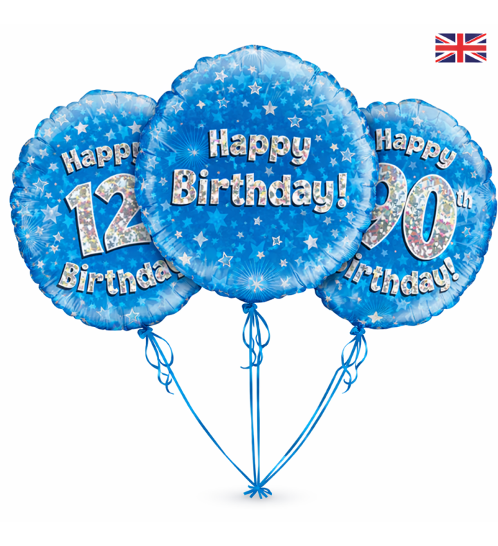 18" Oaktree Birthday Blue Foil Balloon Age Options Available 