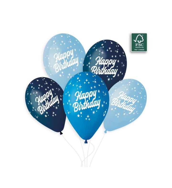13" Gemar Happy Birthday Blue Ass 25ct 948578