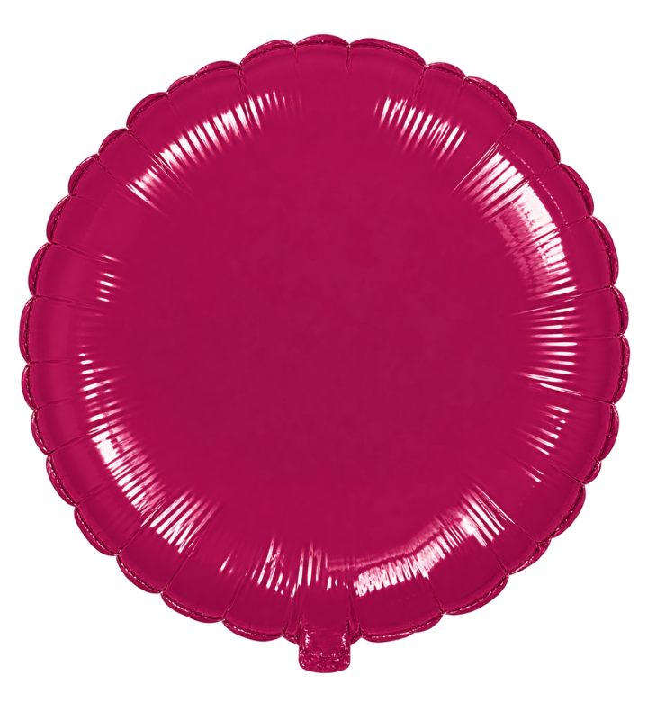 18" Qualatex Round burgandy Unpackaged Foil Balloon 