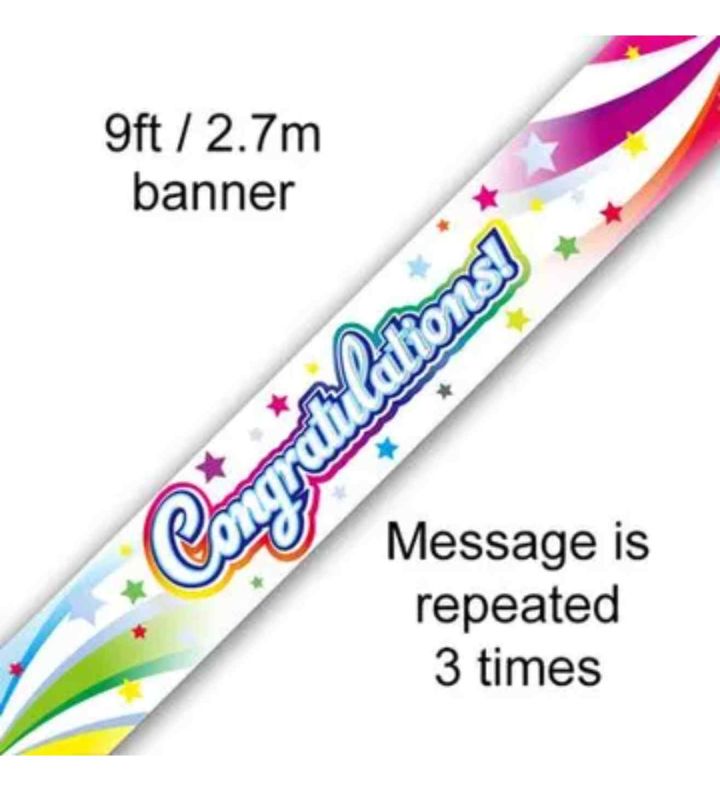 9ft Oaktree 'Congratulations' Swirl Holo Banner