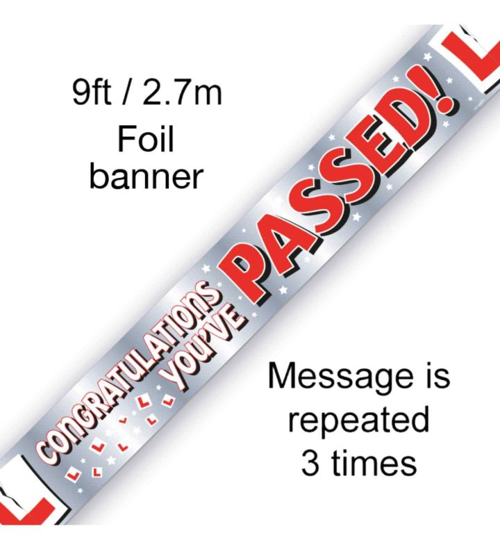 9ft Oaktree 'Congratulations You've Passed!' Holo Banner