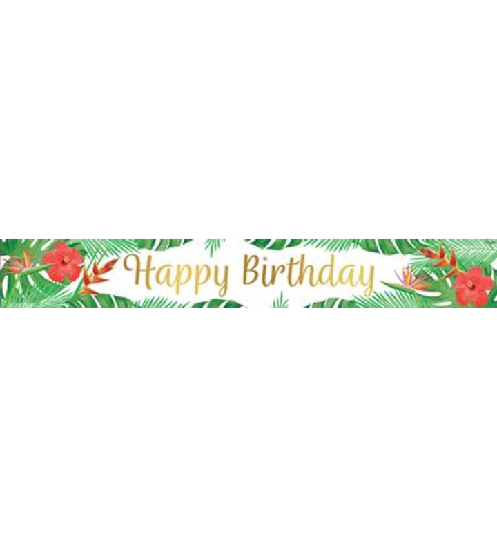 9ft Tropical Birthday Banner