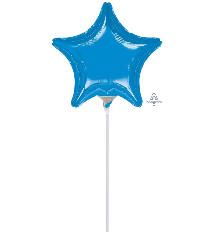 9" Anagram Blue Star Foil Balloon