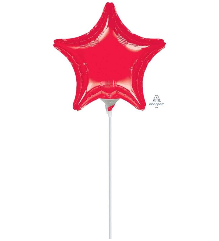 9" Anagram Red Star Foil Balloon