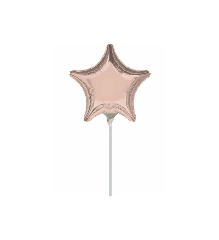 9" Anagram Rose Gold Star Foil Balloon