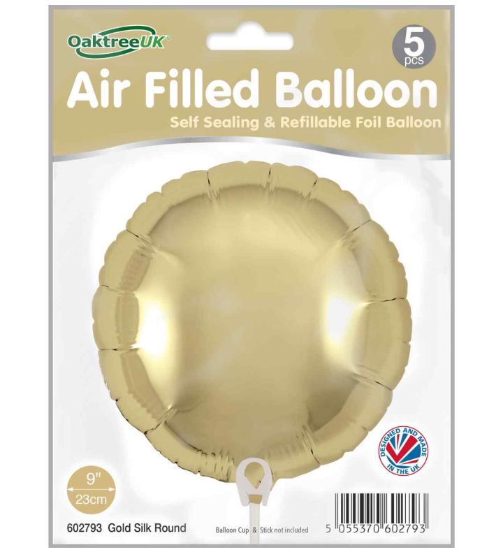 9" Oaktree Gold Silk Round 5pc