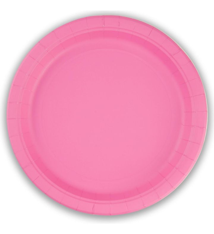 9" Paper Plates Bubblegum Pink Oaktree 8ct