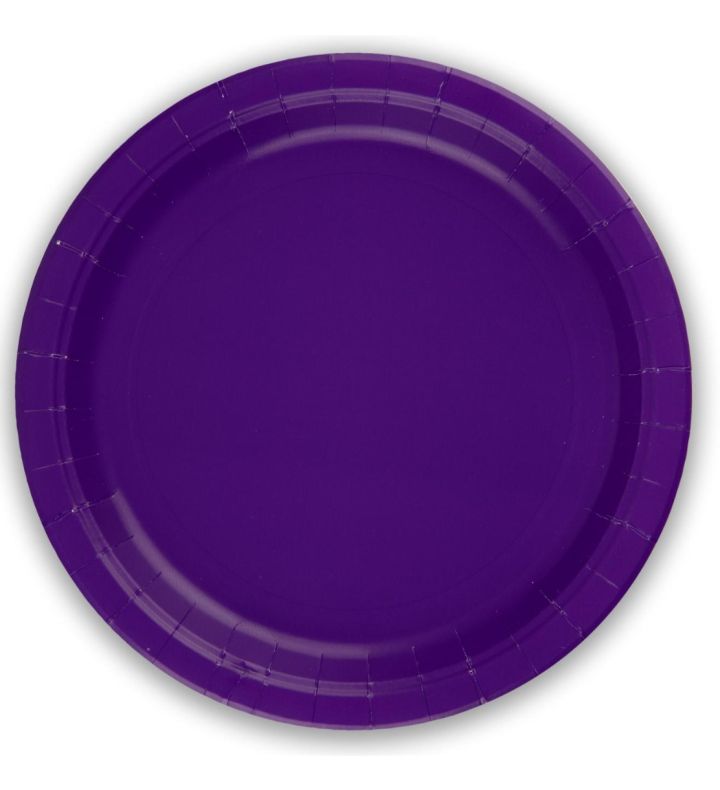 9" Paper Plates Purple Oaktree 8ct