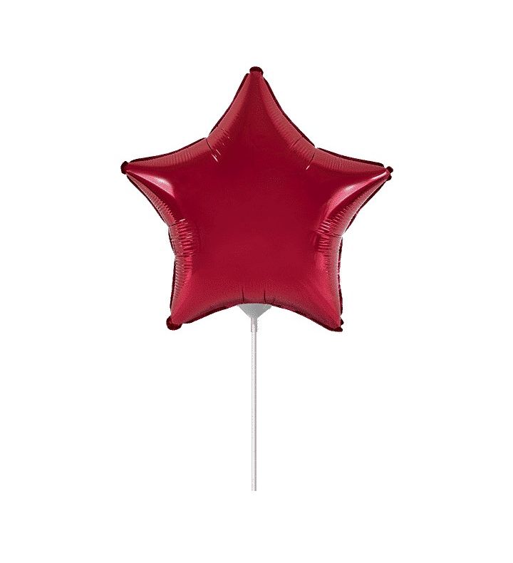 9" Flexmetal Star Red Foil Balloon