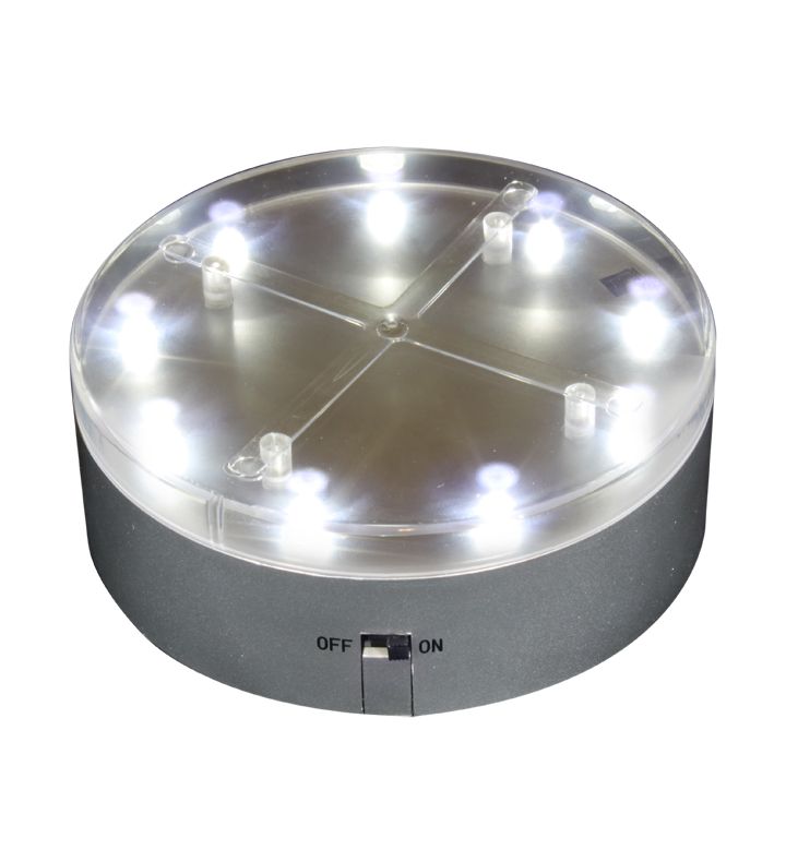 E-Mini-Luminator 4" Silver Light Base 9 White LED 3 Pack R/C Capable
