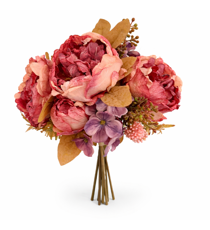 Peony Bouquet Vintage Rose Pink  