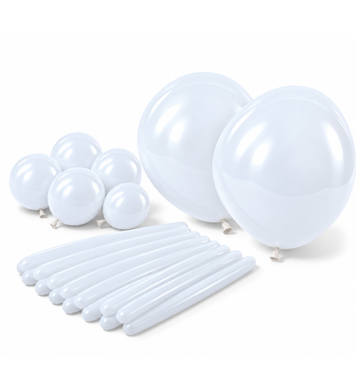 Sempertex Satin White 405 All Sizes Latex Balloons