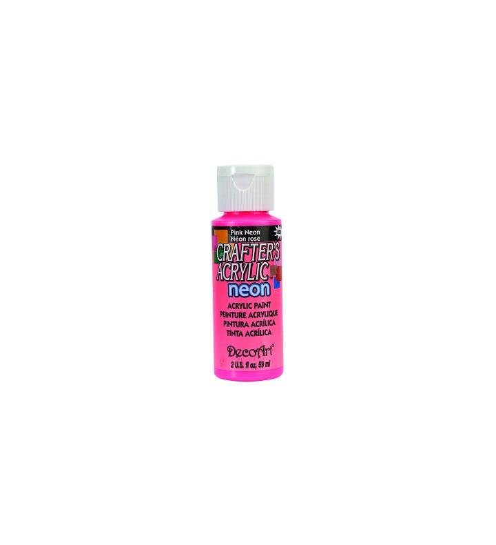 Deco Art Crafters Acrylic Paint Pink Neon