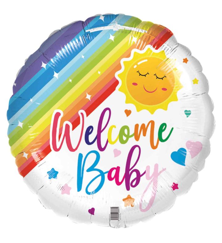 17" New Baby Rainbow Foil Balloon