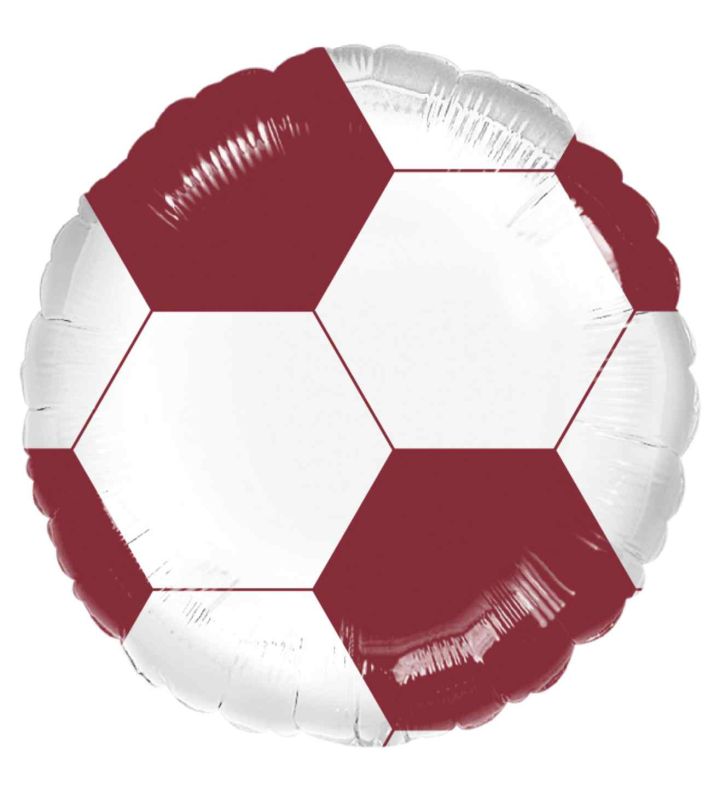 17" Maroon Football Foil Balloon